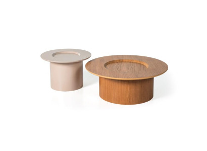 Set 2x Couchtische luxuriös Beistelltisch Designer Wohnzimmertisch Runde Tische